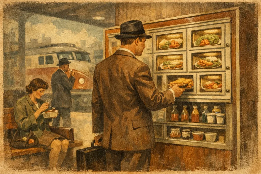 Mahlzeitenautomat für Pendler, die frisch essen