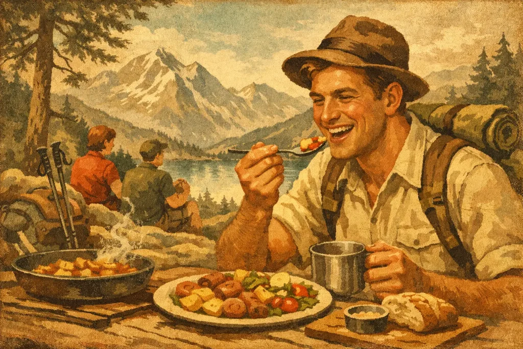 Frische Mahlzeit nach Wanderung schnell genießen