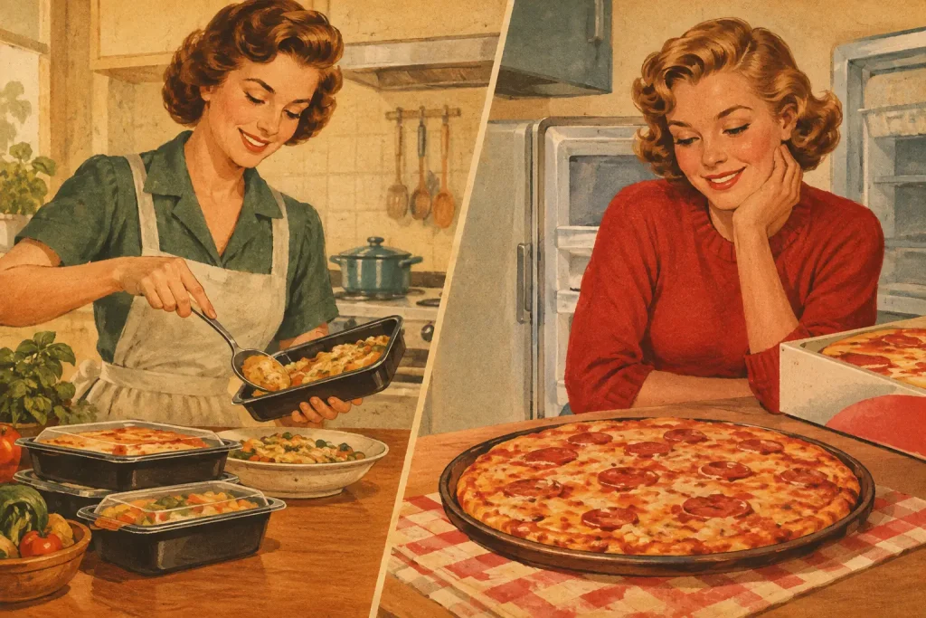Convenienceküche versus Tiefkühlpizza im Alltag