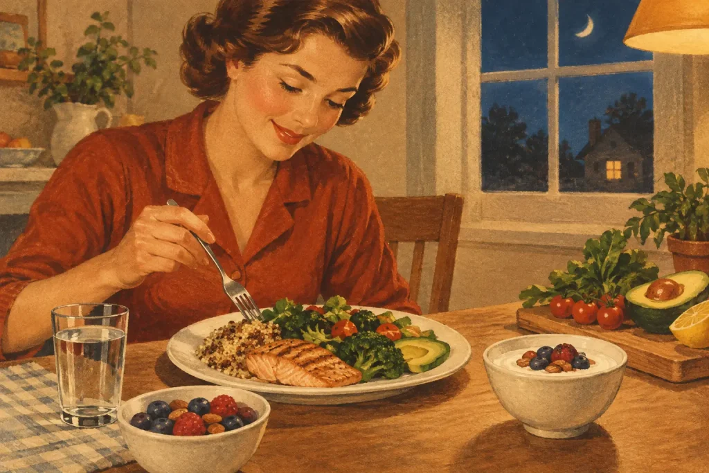 Späte Mahlzeit ausgewogen zusammenstellen