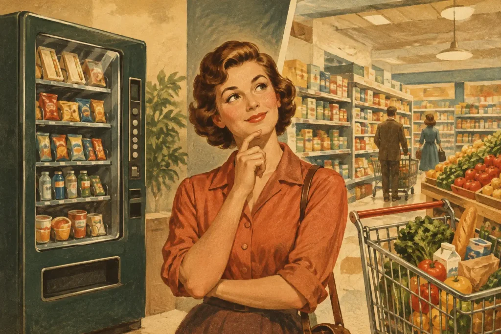 Foodautomat oder Supermarkt: Was passt besser?